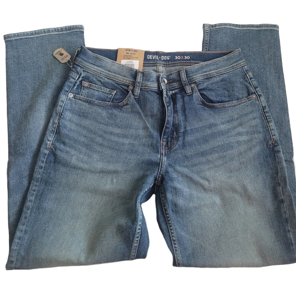 NWT DEVIL-DOG DUNGAREES Men's Jeans Athletic Highpoint Blue Size 30 X 30